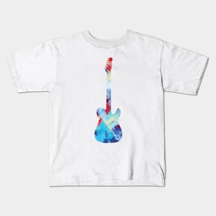 T-Style Electric Guitar Paint Texture Kids T-Shirt